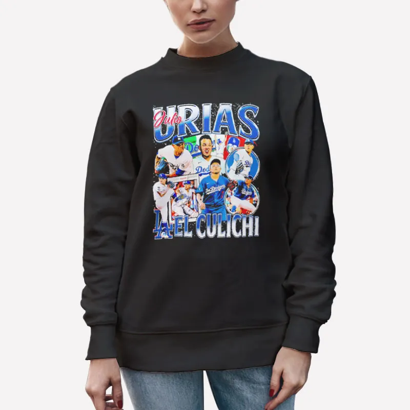 Unisex Sweatshirt Black Los Angeles Dodgers El Culichi Julio Urias T Shirt