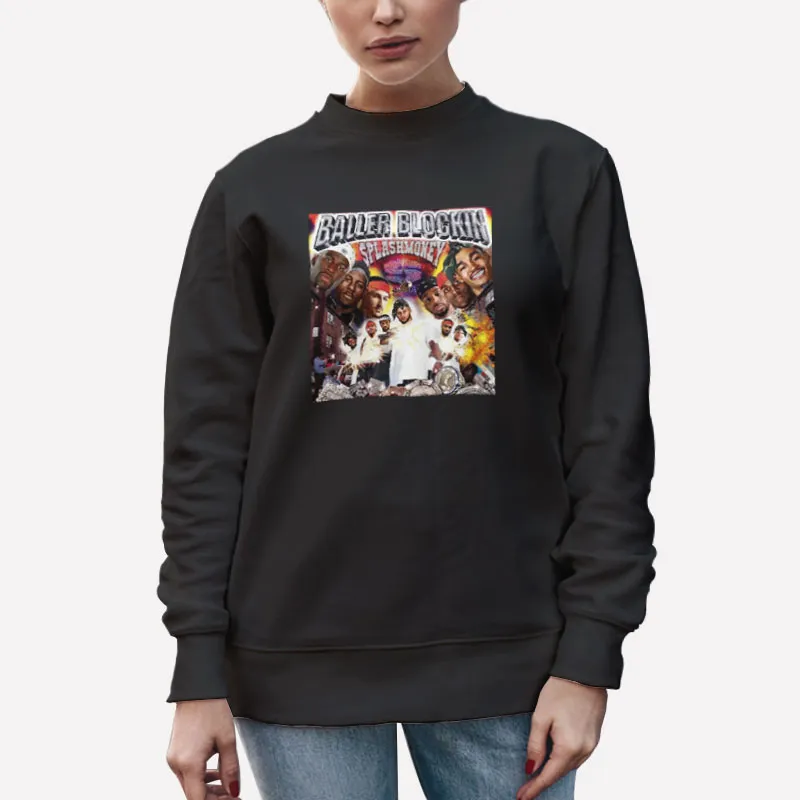 Unisex Sweatshirt Black Retro Vintage Baller Blockin Splash Money Shirt