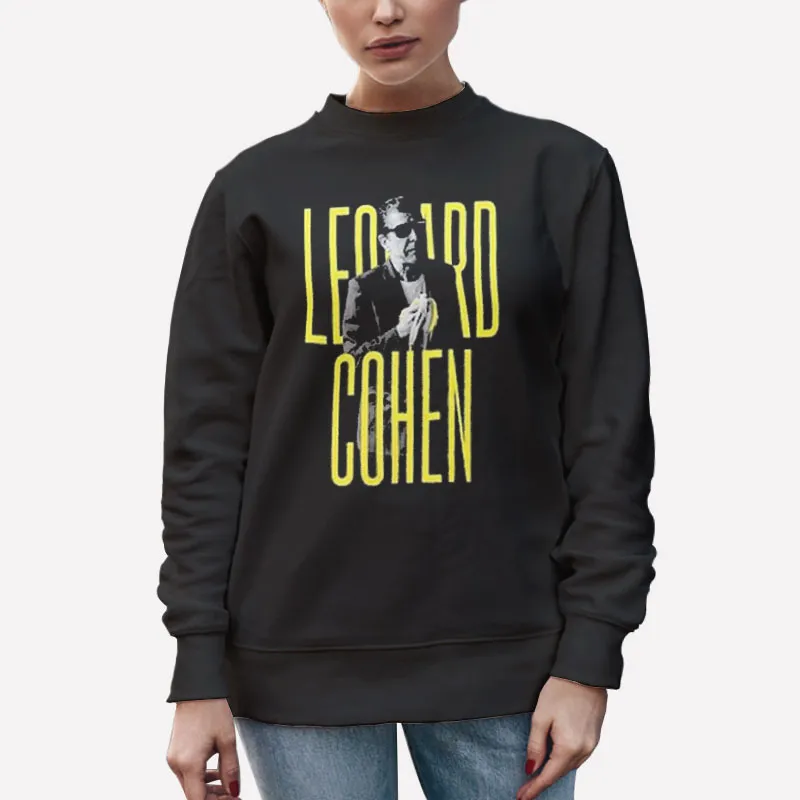 Unisex Sweatshirt Black Retro Vintage Banana Leonard Cohen T Shirt