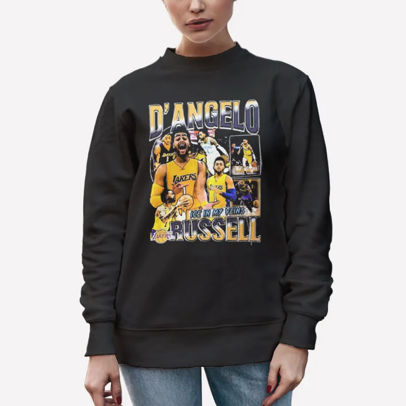 Unisex Sweatshirt Black Retro Vintage Basketball D'angelo Russell Shirt