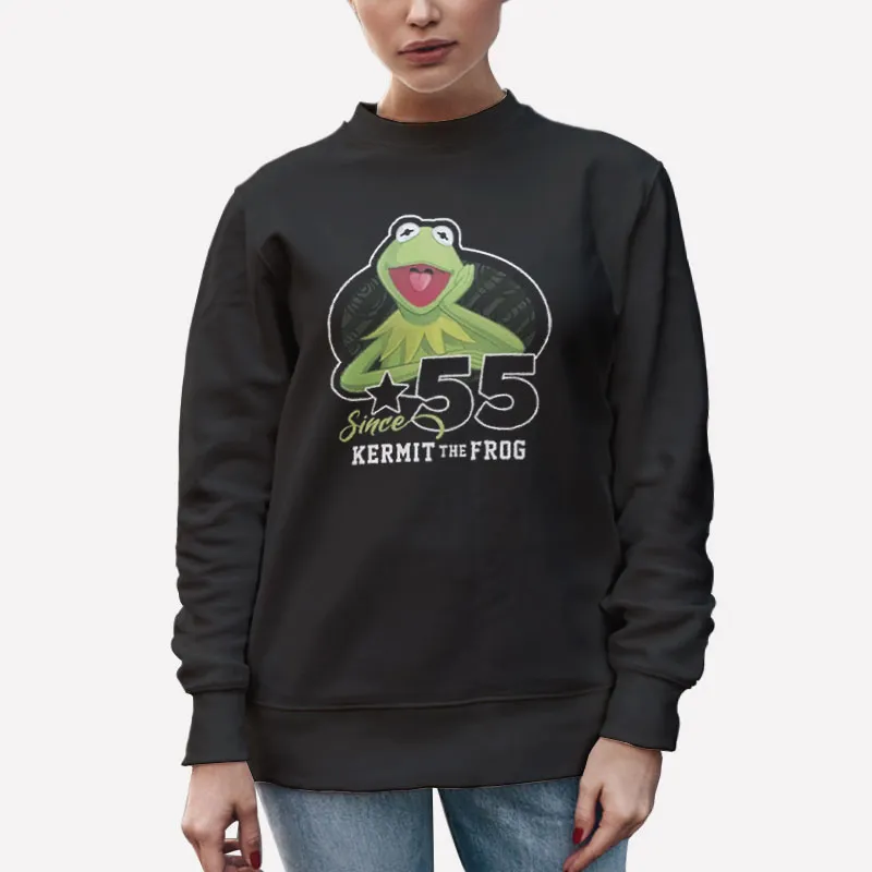 Unisex Sweatshirt Black The Muppets Kermit The Frog Shirt