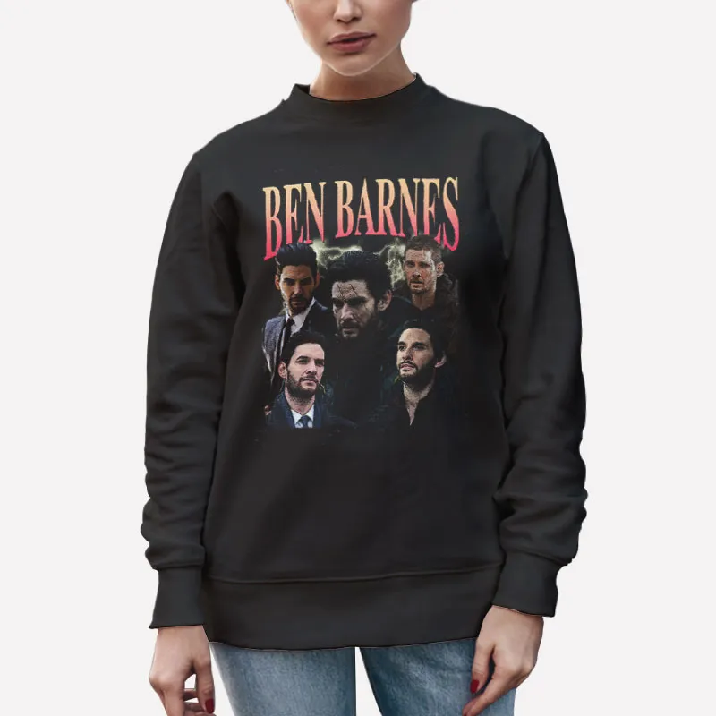 Unisex Sweatshirt Black Vintage Inspired Ben Barnes T Shirt
