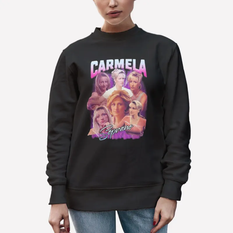 Unisex Sweatshirt Black Vintage Inspired Carmela Soprano T Shirt