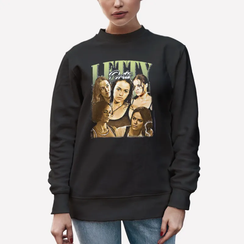 Unisex Sweatshirt Black Vintage Inspired Letty Ortiz Shirt
