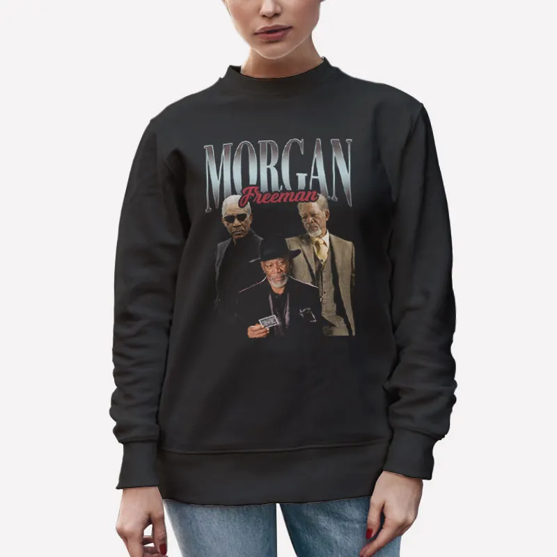 Unisex Sweatshirt Black Vintage Inspired Morgan Freeman Shirt