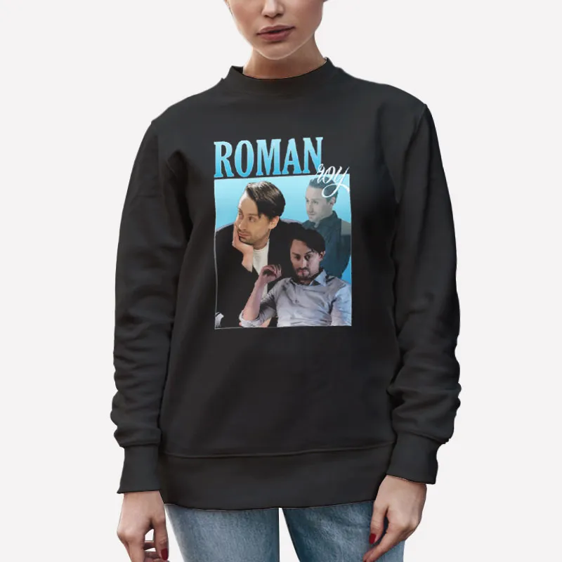 Unisex Sweatshirt Black Vintage Inspired Roman Roy Shirt