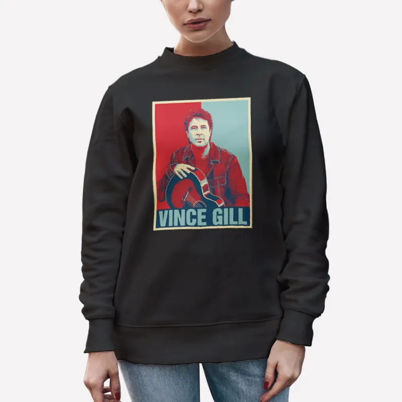 Unisex Sweatshirt Black Vintage Inspired Vince Gill T Shirt