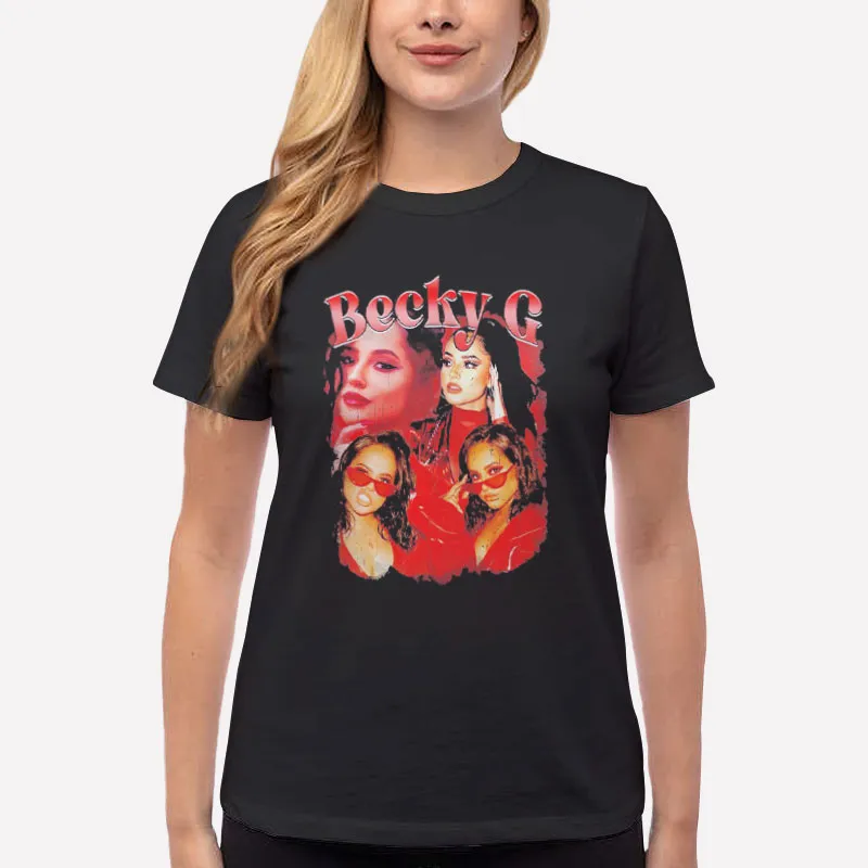 Women T Shirt Black 90s Vintage Reggaeton Latin Becky G Shirt