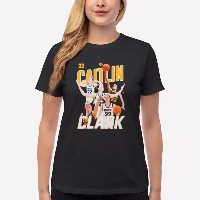 Women T Shirt Black Basketball Iowa Caitlin Clark Sweatshirt