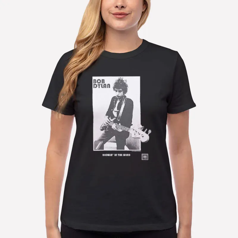 Women T Shirt Black Blowing In The Wind Bob Dylan Sweatshirt