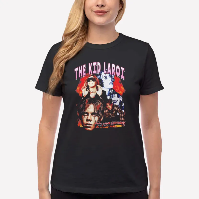 Women T Shirt Black Fck Love Savage Kid Laroi Shirt