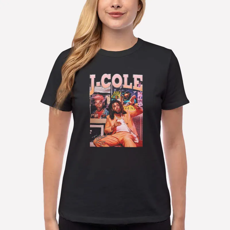 Women T Shirt Black Retro Rapper Cole World J Cole Sweatshirt