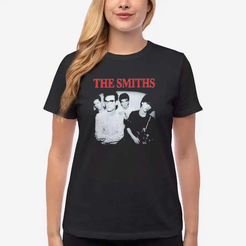 Women T Shirt Black Retro Vintage Band The Smiths Merch Shirt