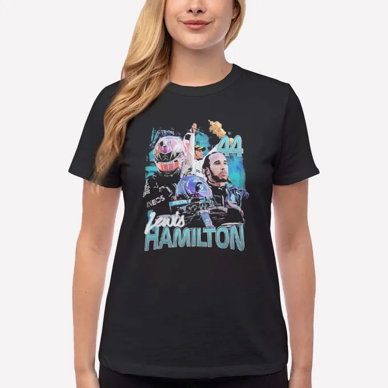 Women T Shirt Black Retro Vintage Champion Formula 1 Lewis Hamilton Sweatshirt