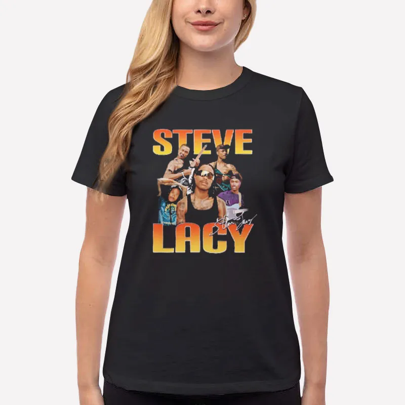 Women T Shirt Black Retro Vintage Steve Lacy Sweatshirt