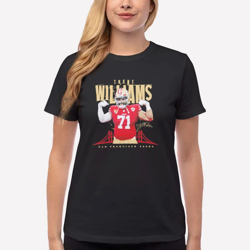 Women T Shirt Black San Francisco 49ers Trent Williams Shirt