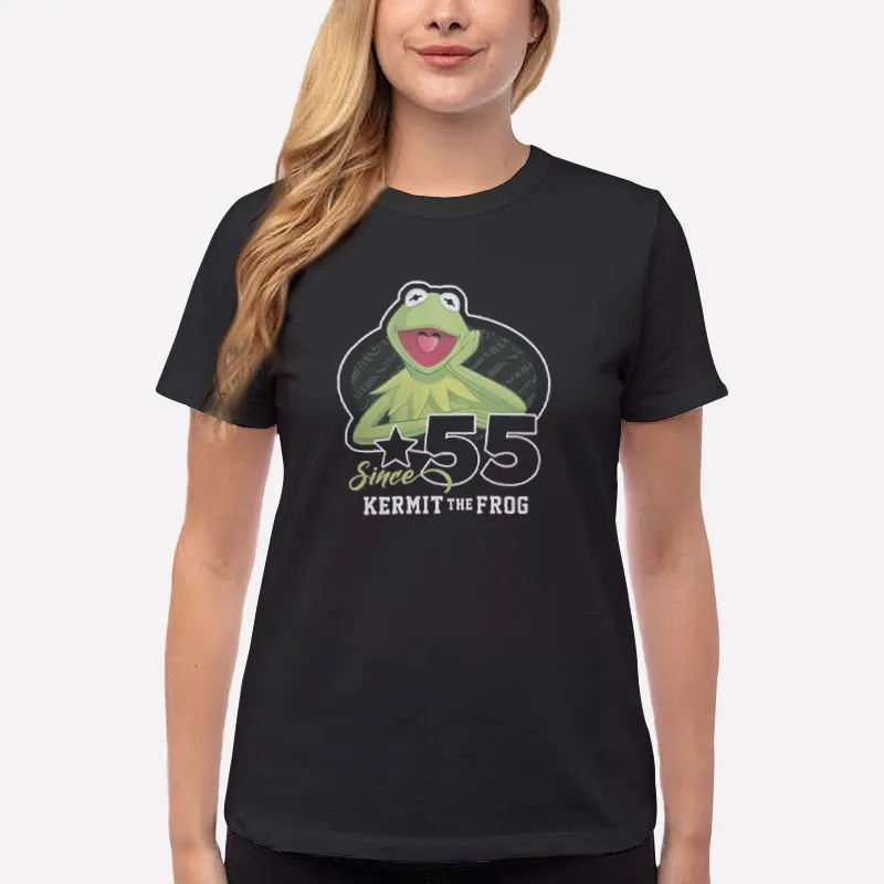 Women T Shirt Black The Muppets Kermit The Frog Shirt