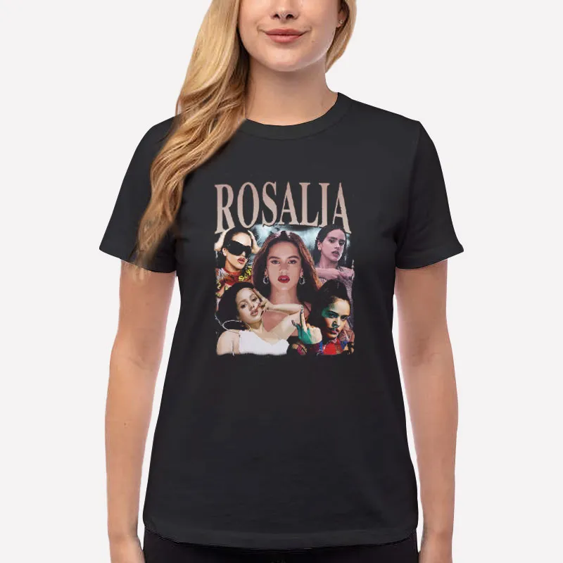 Women T Shirt Black Vintage Hiphop Rnb Rapper Rosalia T Shirt