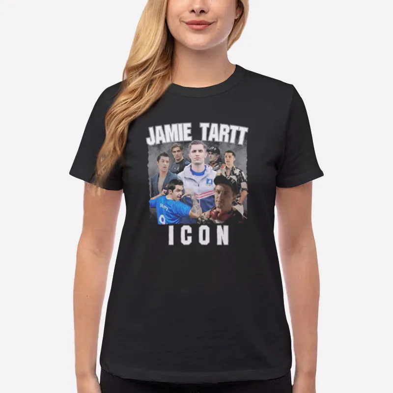 Women T Shirt Black Vintage Icon Ted Lasso Jamie Tartt Shirt