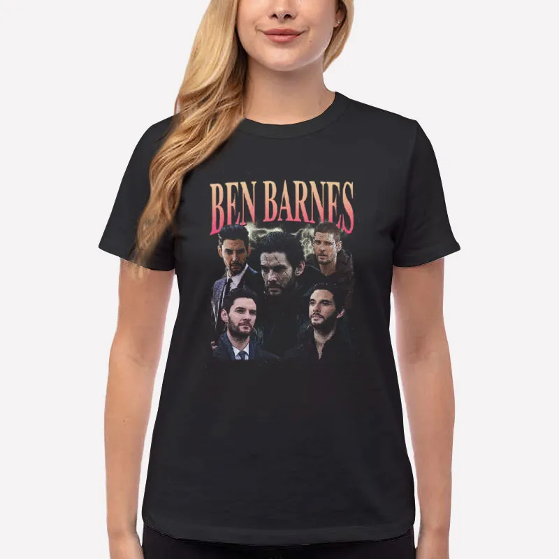 Women T Shirt Black Vintage Inspired Ben Barnes T Shirt