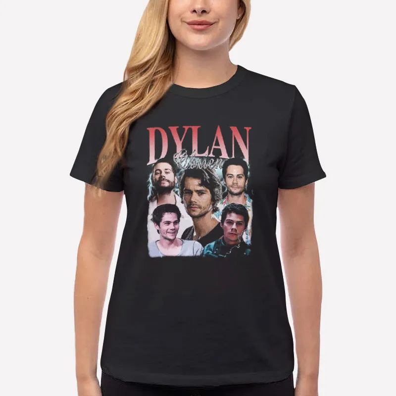 Women T Shirt Black Vintage Inspired Dylan O'brien T Shirt