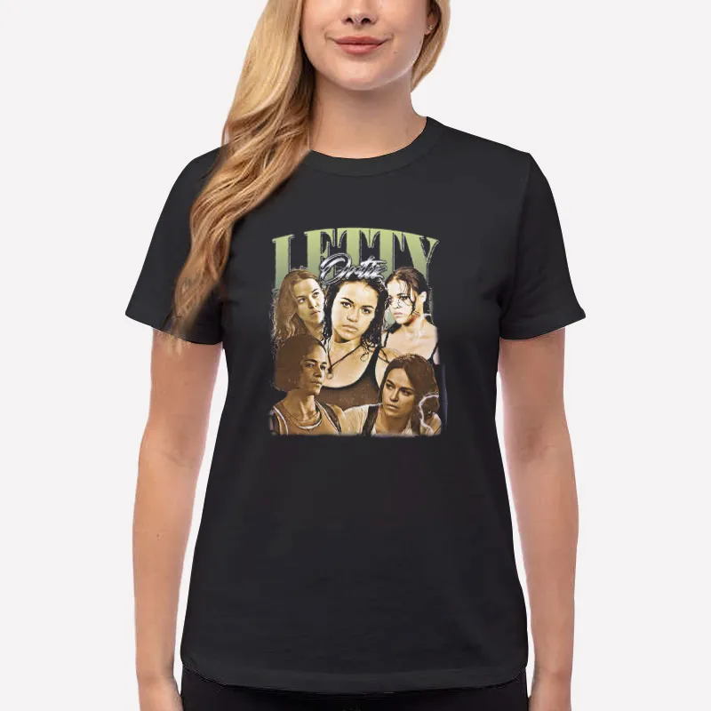 Women T Shirt Black Vintage Inspired Letty Ortiz Shirt