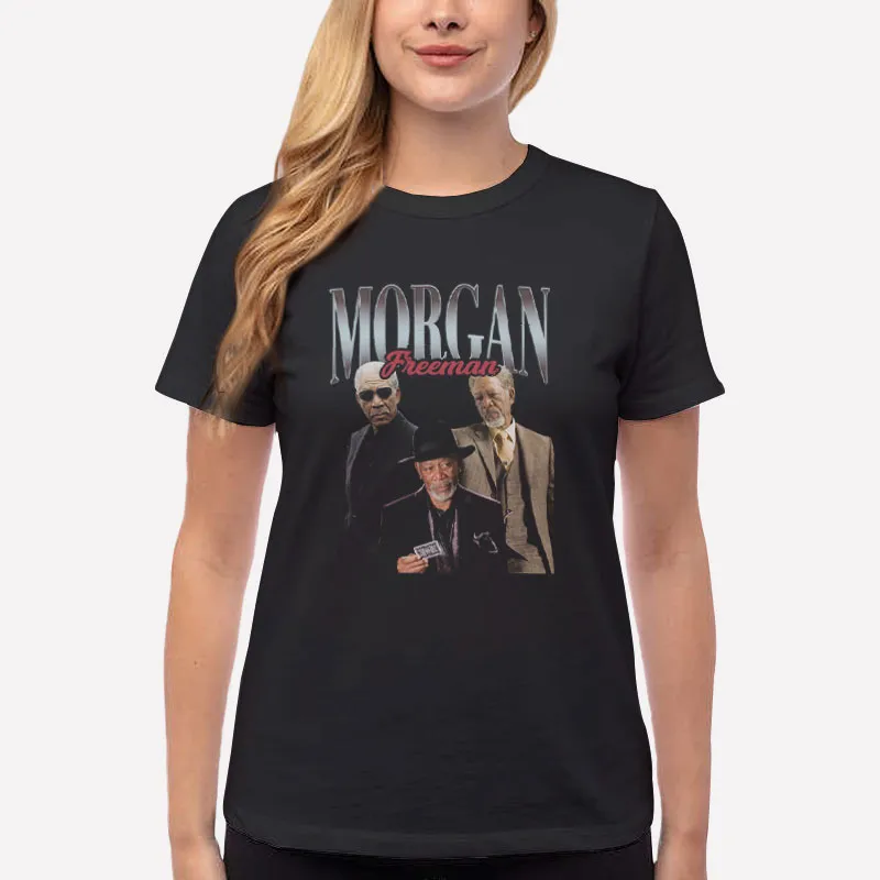 Women T Shirt Black Vintage Inspired Morgan Freeman Shirt