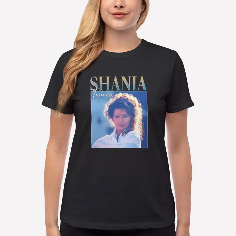 Women T Shirt Black Vintage Let's Go Girls Twain Shania Sweatshirt