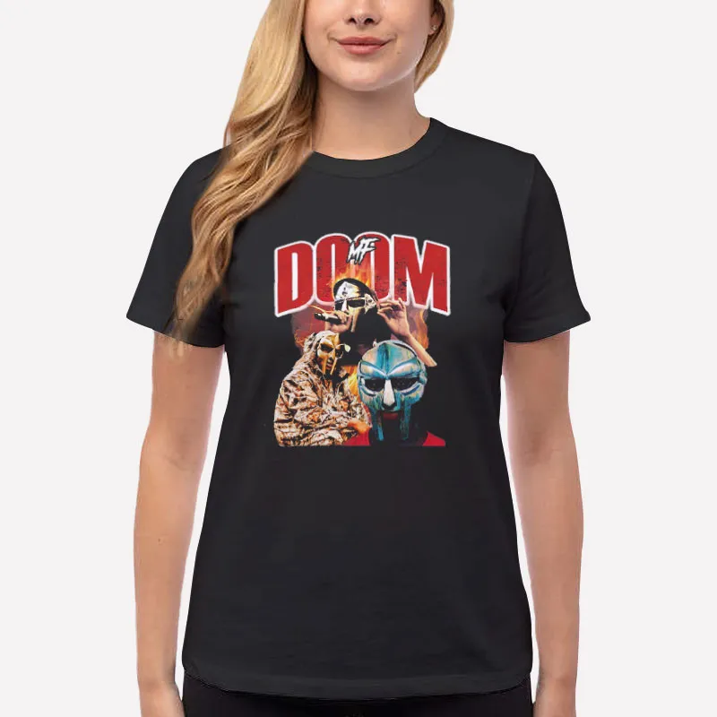 Women T Shirt Black Vintage Supervillain Mf Doom Sweatshirt