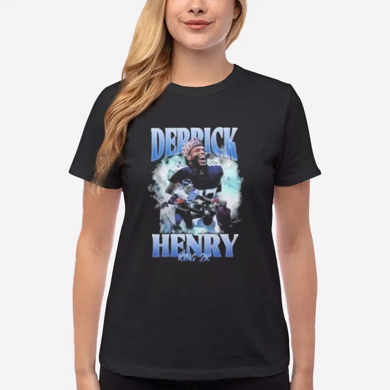 Women T Shirt Black Vintage Tennessee Titans Derrick Henry Sweatshirt