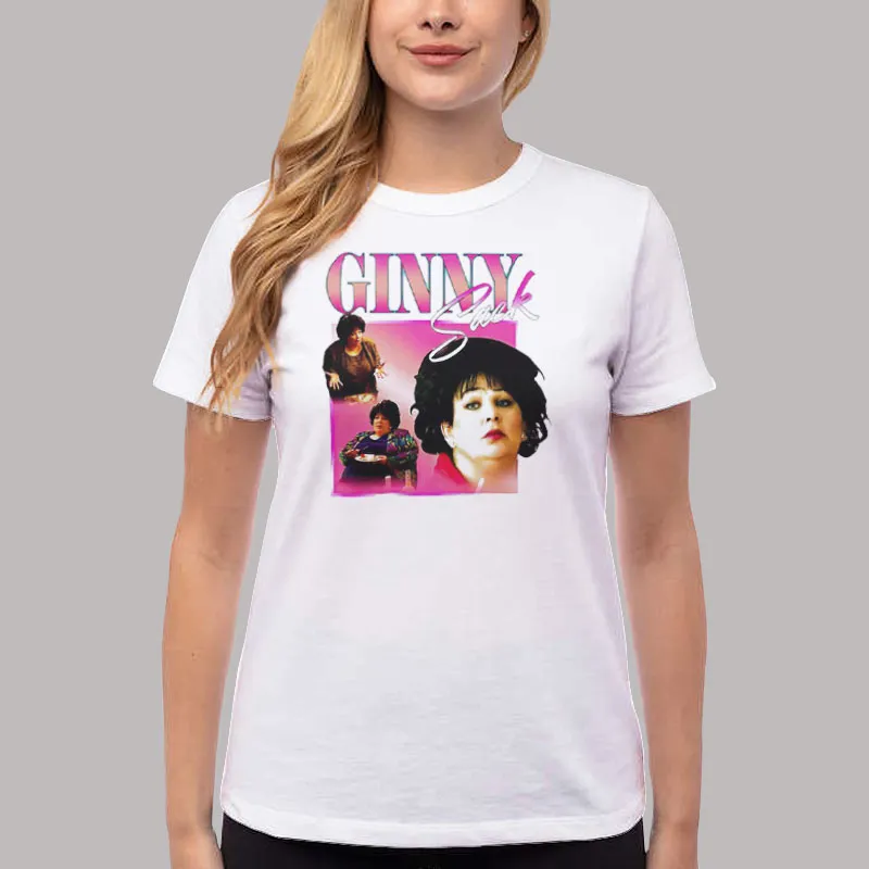 Women T Shirt White Vintage Inspired Ginny Sack Shirt