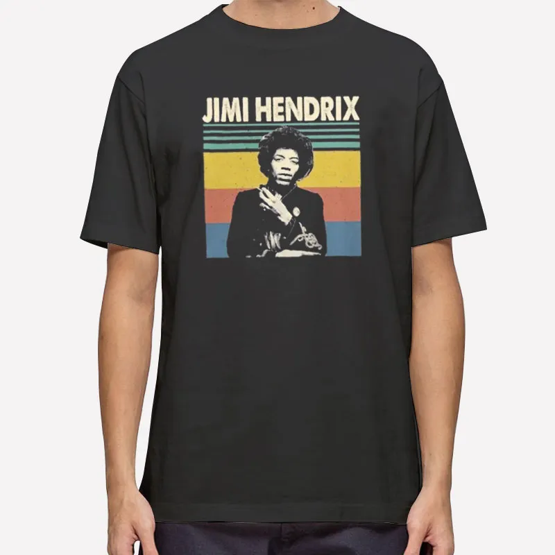 Mens T Shirt Black Retro Vintage American Guitarist Jimi Hendrix Hoodie