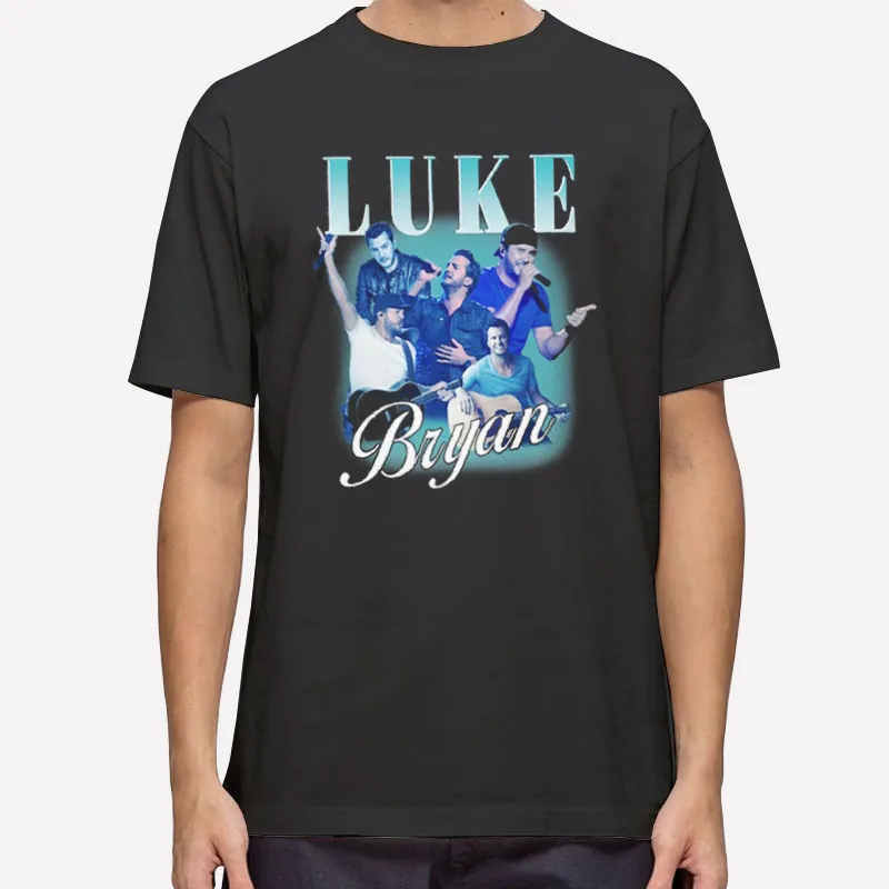 Mens T Shirt Black Vintage Inspired Luke Bryan Hoodie