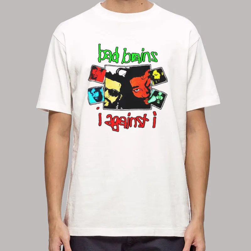 Mens T Shirt White Vintage I Against Bad Brains Hoodie