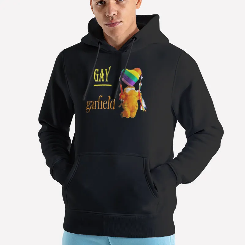 Unisex Hoodie Black Retro Vintage Gay Garfield Shirt