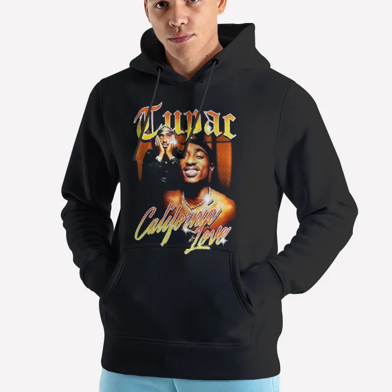 Unisex Hoodie Black Vintage 2 Pac Shakur California Love Merch T Shirt