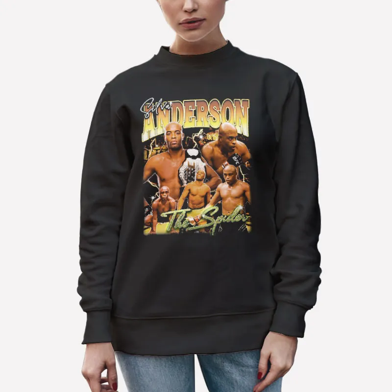 Unisex Sweatshirt Black Anderson Silva Boxing The Spider Mma T Shirt