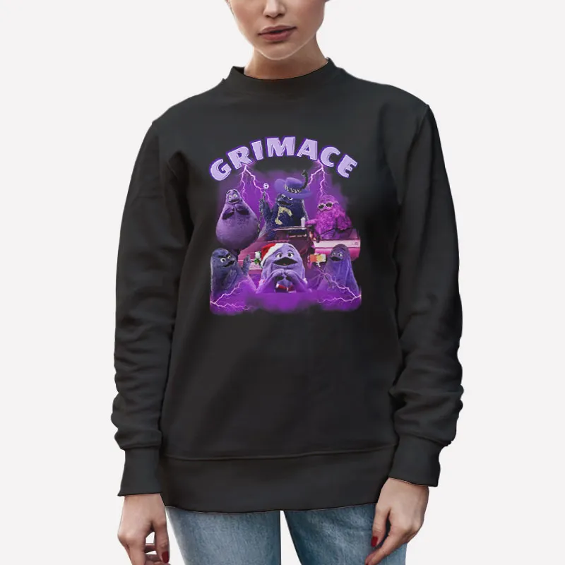 Unisex Sweatshirt Black Grimace The Child Eating Monster Shirt