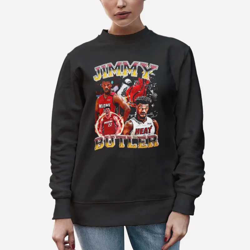 Unisex Sweatshirt Black Retro Vintage Jimmy Butler Miami Heat T Shirt