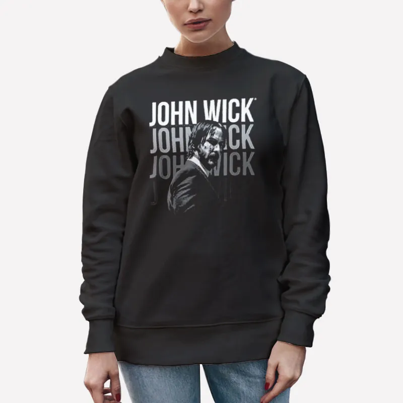 Unisex Sweatshirt Black Retro Vintage John Wick Hoodie