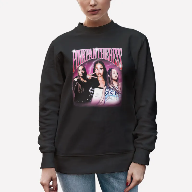 Unisex Sweatshirt Black Vintage Inspired Pinkpantheress Merch Shirt