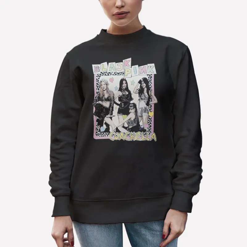 Unisex Sweatshirt Black Vintage Kpop Blackpink Coachella Hoodie