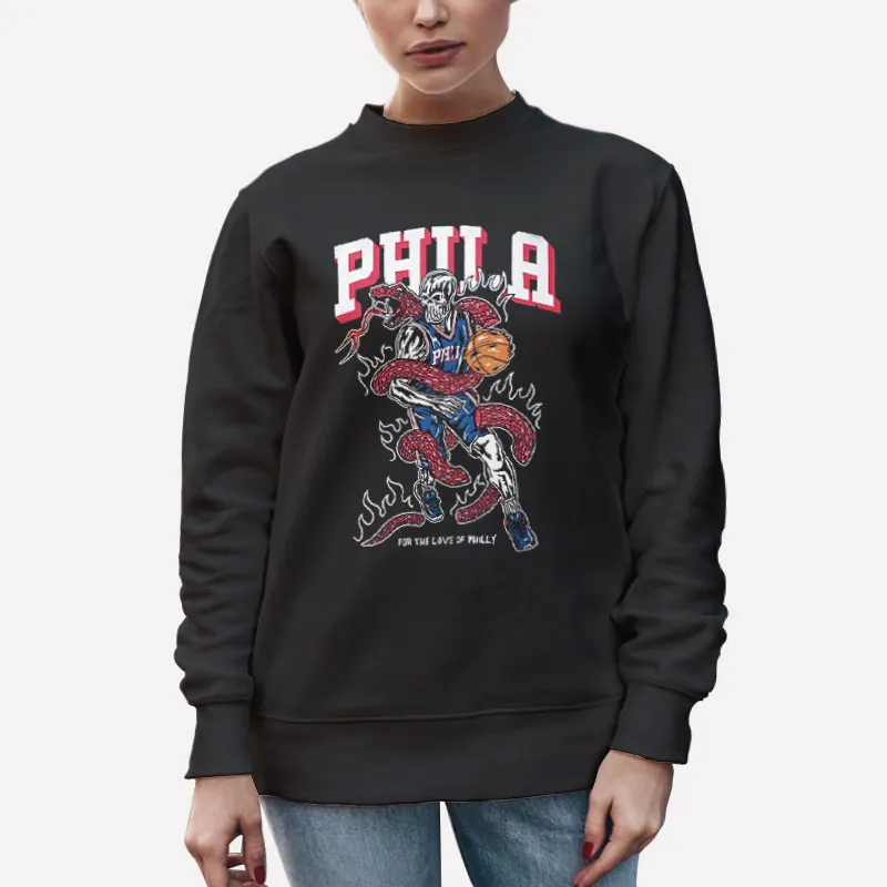 Unisex Sweatshirt Black Warren Lotas For The Love Of Philly Philadelphia 76ers T Shirt