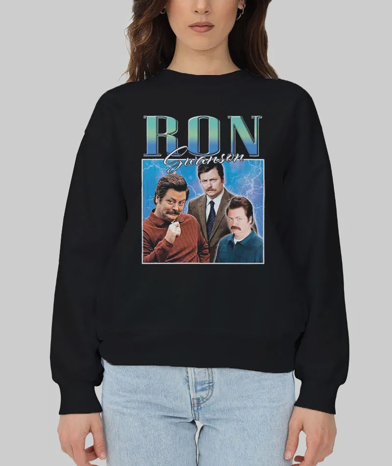 Unisex Sweatshirt Vintage Inspired Ron Swanson Shirt