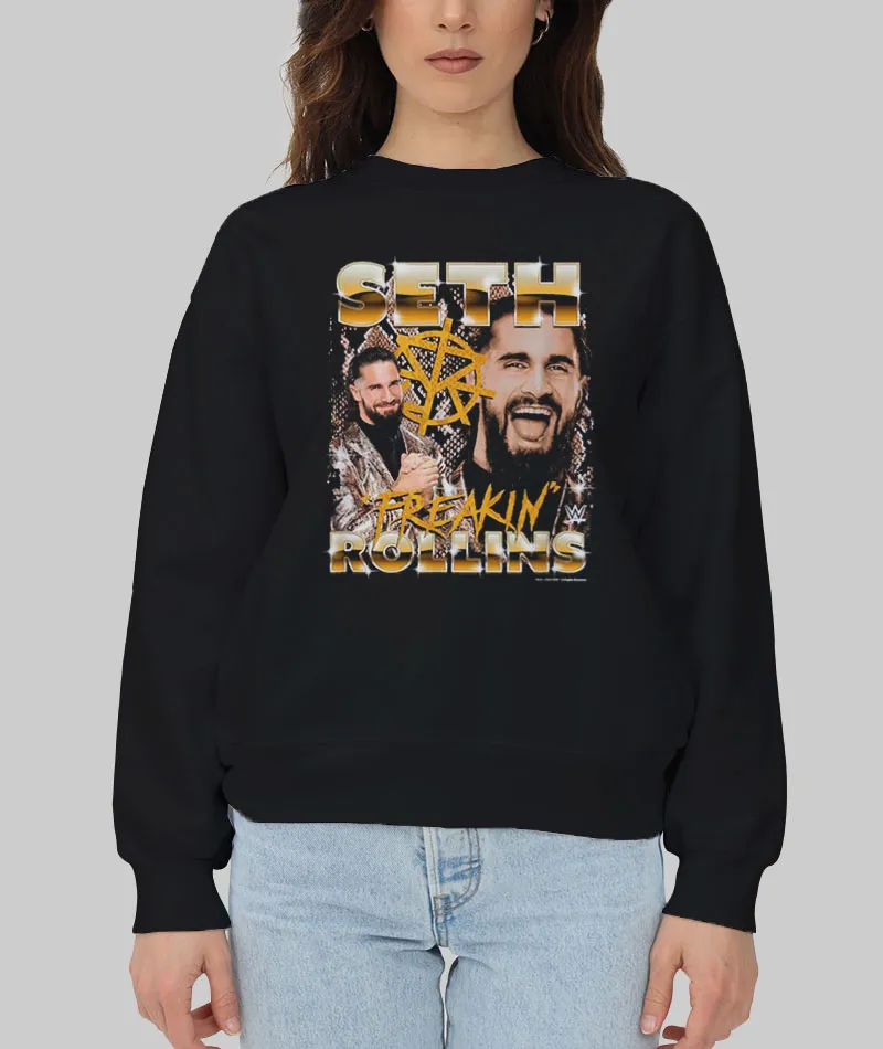 Unisex Sweatshirt Wwe Seth Freakin Rollins Shiny Golden Shirt