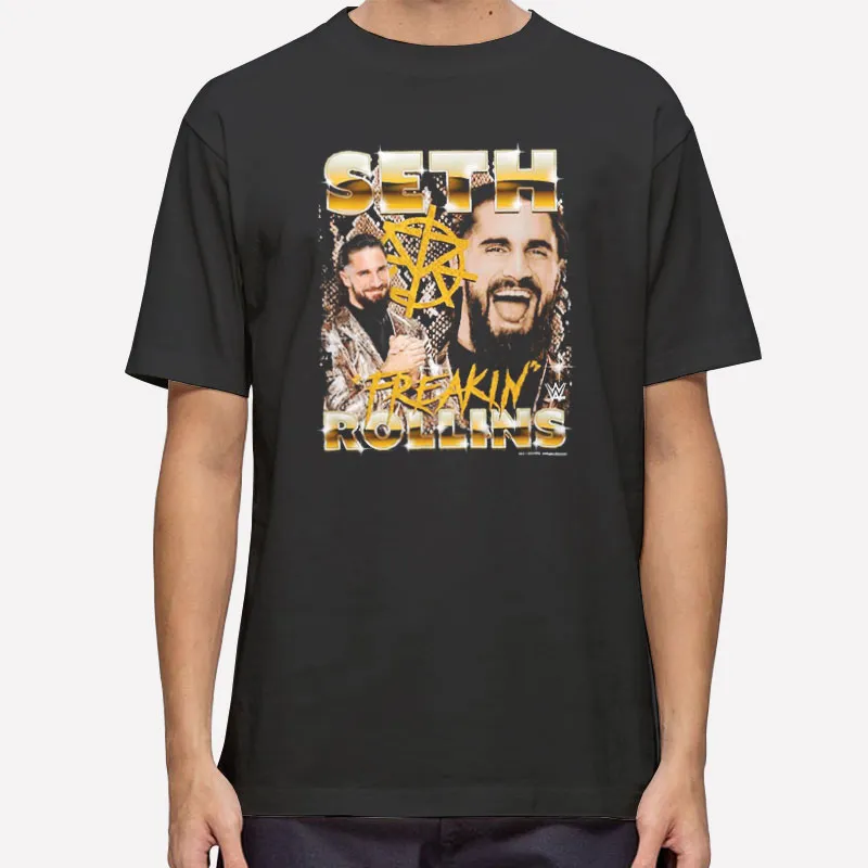 Wwe Seth Freakin Rollins Shiny Golden Shirt