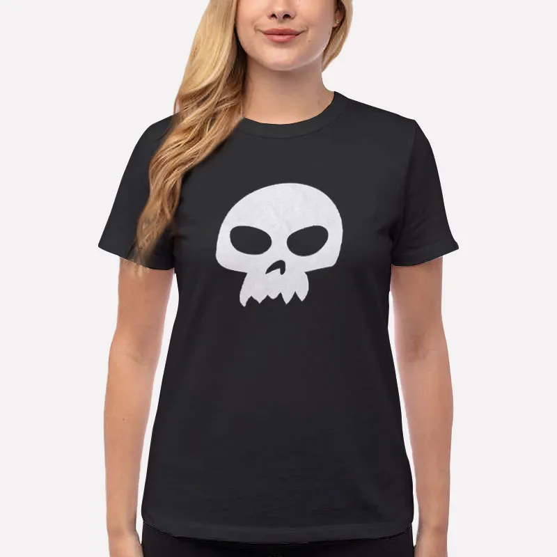 Women T Shirt Black Retro Vintage Sid Skull T Shirt