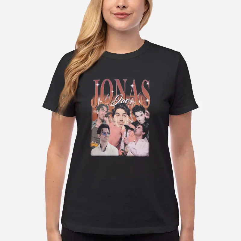 Women T Shirt Black Vintage Inspired Joe Jonas T Shirt