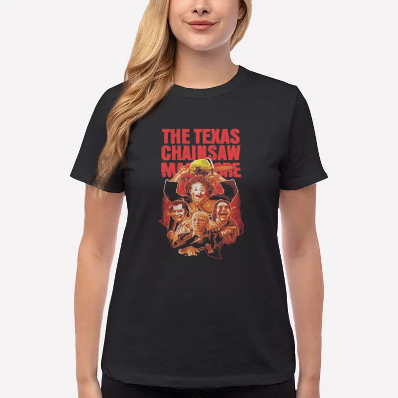 Women T Shirt Black Vintage The Texas Chainsaw Masacre Shirt