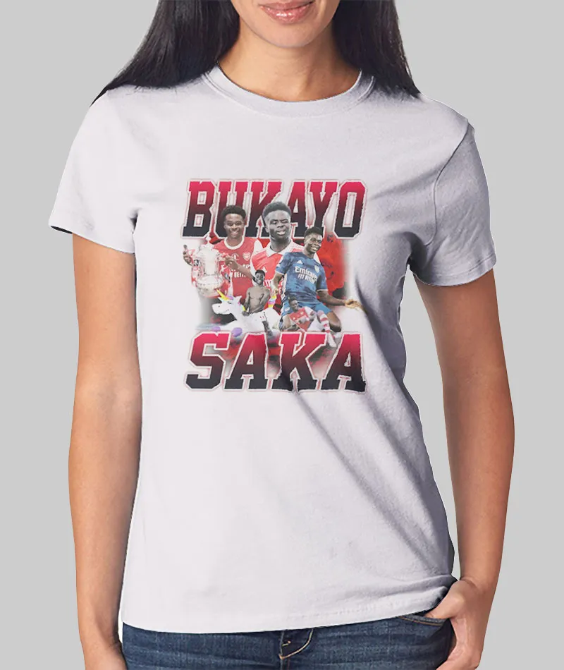 Women T Shirt Retro Vintage Bukayo Saka Shirt